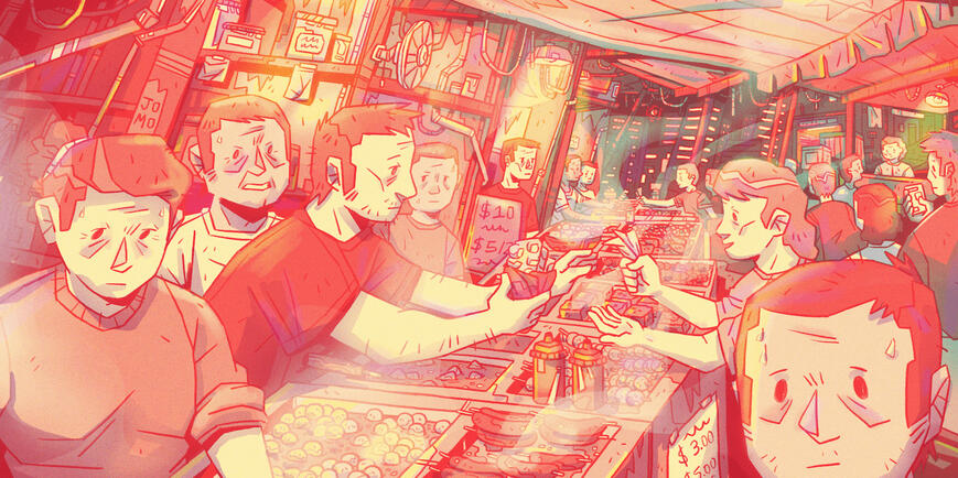 Night Vendors, featured at the Affordable Art Fair HK (2022)