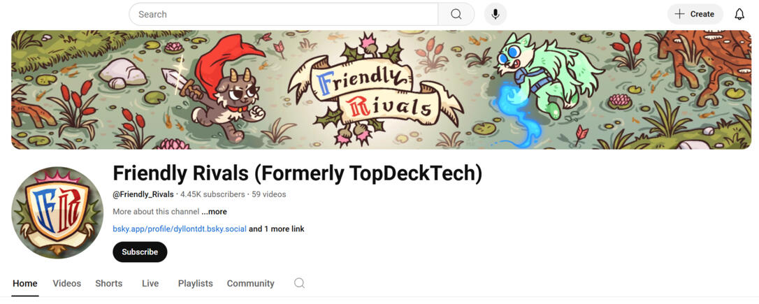 Youtube profile screencap